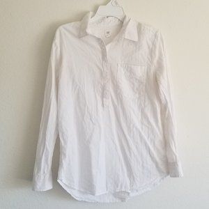 🌻Gap White full sleeve top Size M